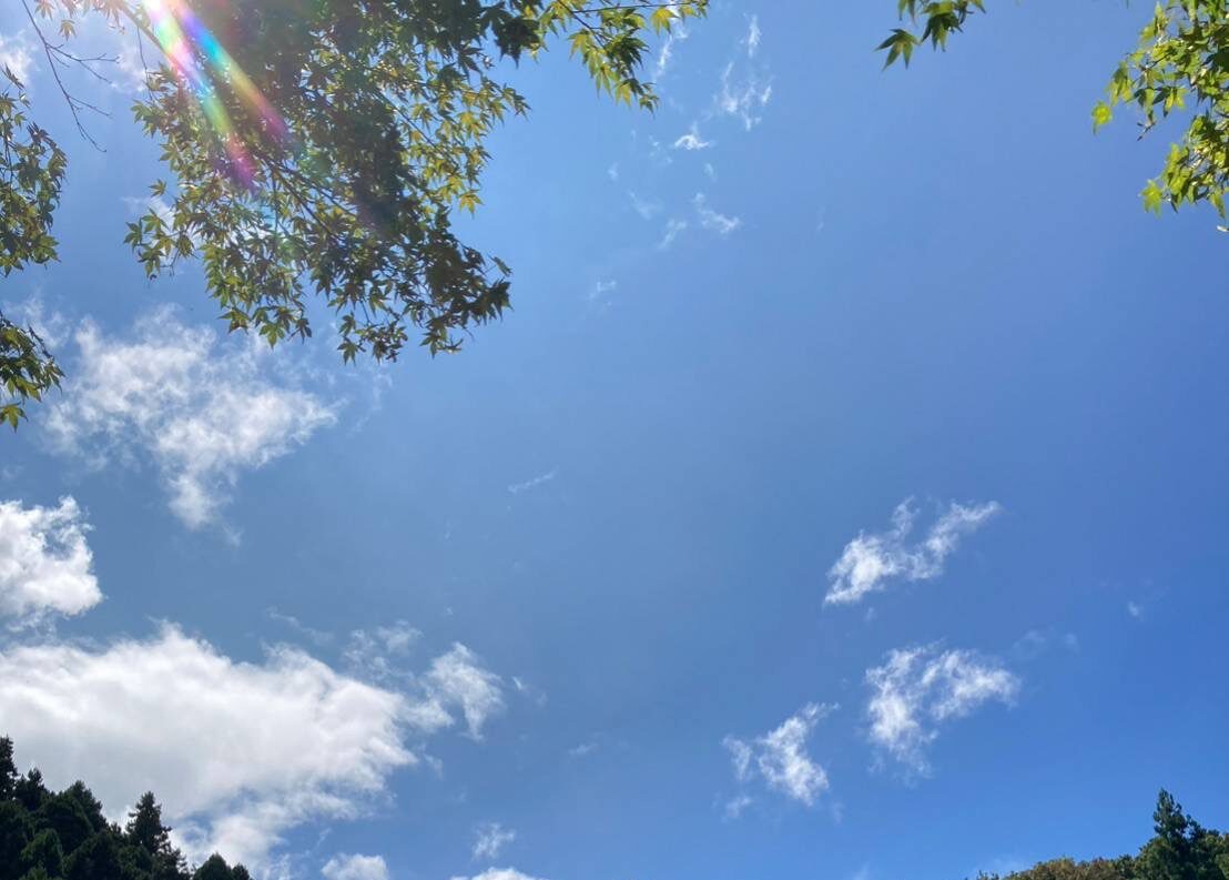 真夏の青空写真。
