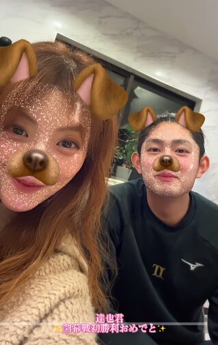 川猿千皓さんの母親と今井達也投手の画像加工バージョン